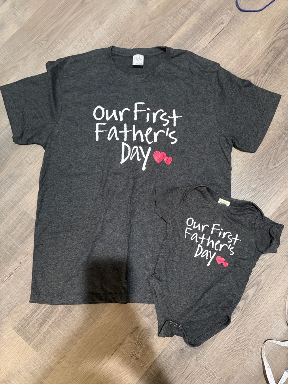 Our First Father's Day Matching T-shirt and onesie